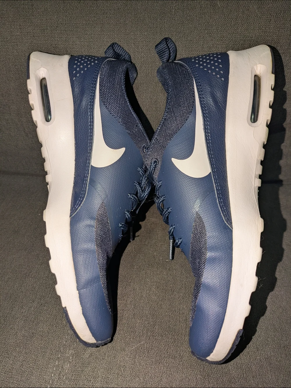 Nike Navy Blue and White Running Sneakers
